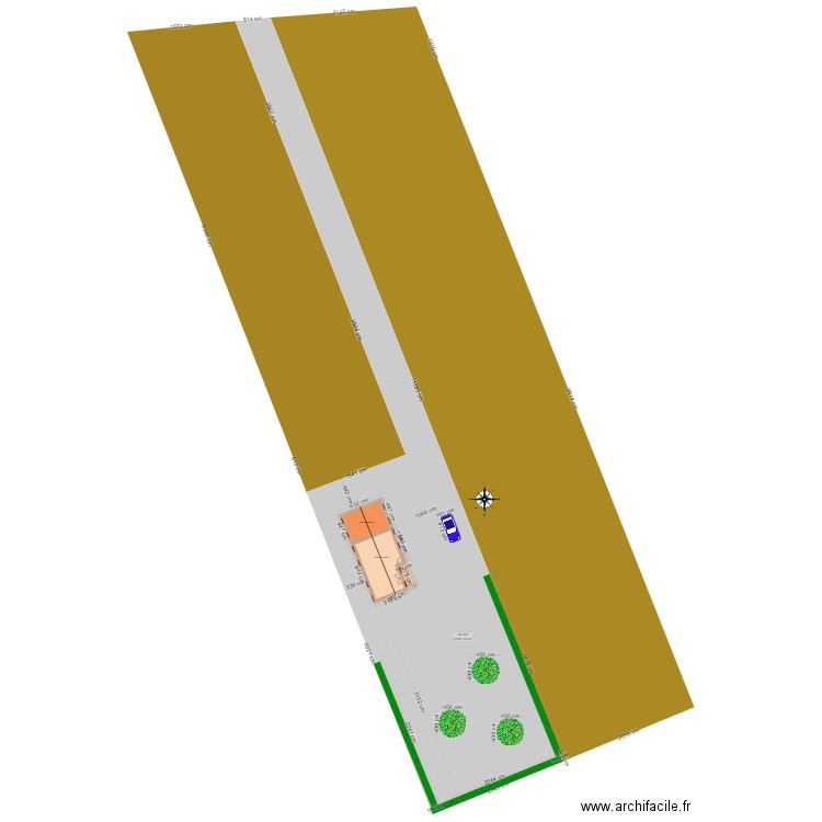 Plan masse Thibaut agrandissement 2. Plan de 2 pièces et 71 m2