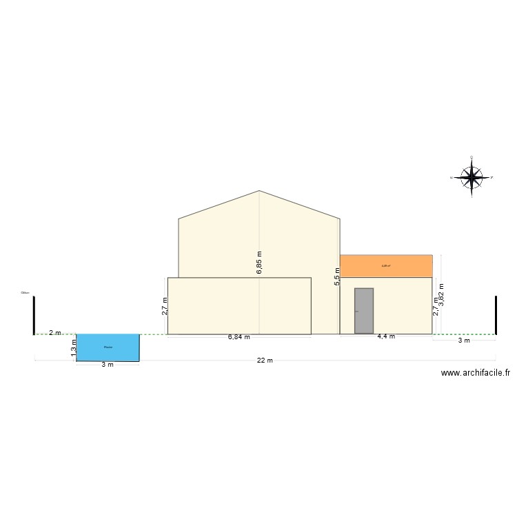 plan de coupe v2. Plan de 0 pièce et 0 m2