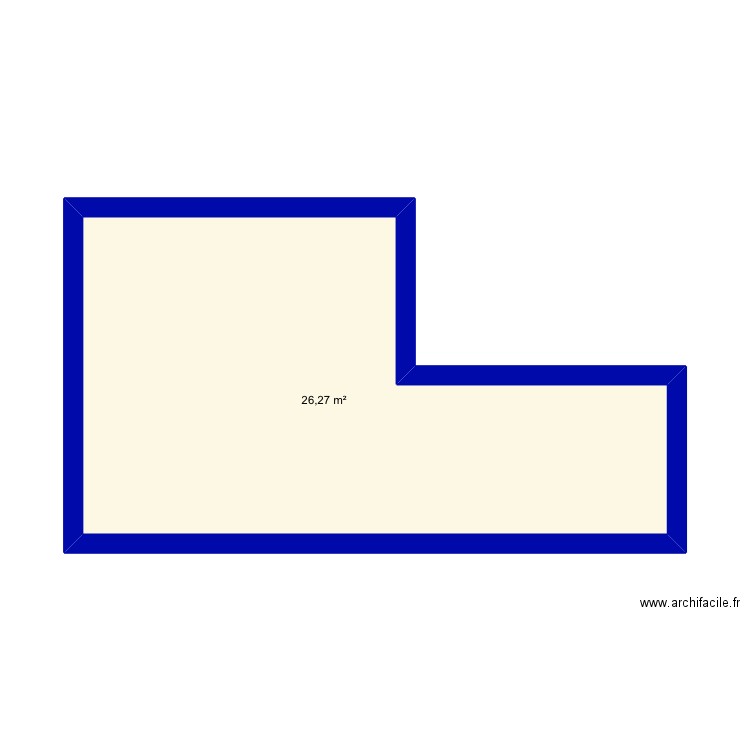 Studio mont. Plan de 1 pièce et 26 m2