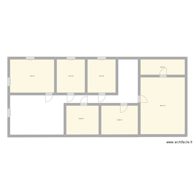 msa. Plan de 7 pièces et 112 m2