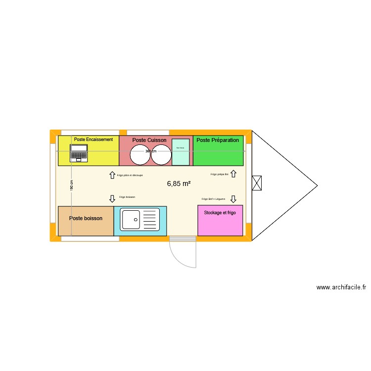 Caravane 2.0. Plan de 1 pièce et 7 m2