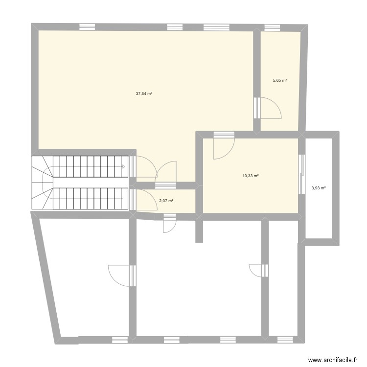 lavelanet2. Plan de 5 pièces et 60 m2