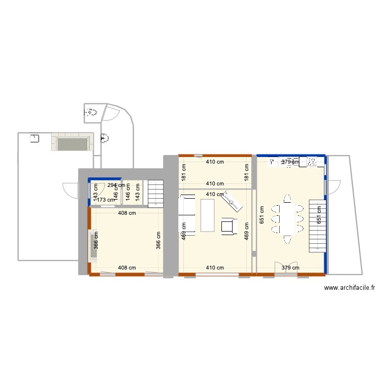 lt_1. Plan de 18 pièces et 128 m2