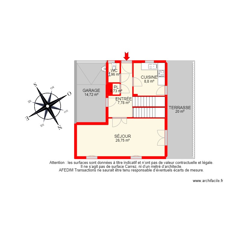 BI 23220 - . Plan de 23 pièces et 218 m2