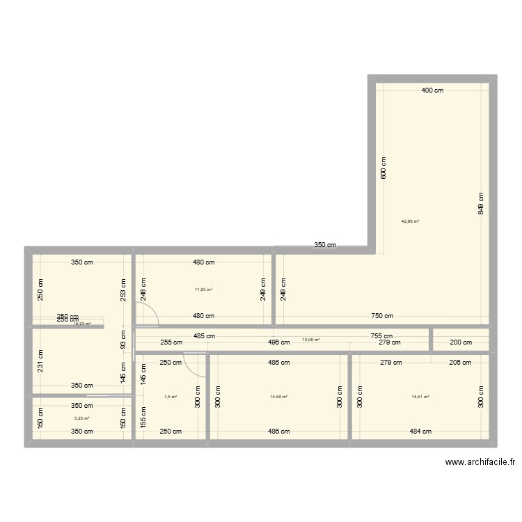 plan3. Plan de 8 pièces et 123 m2