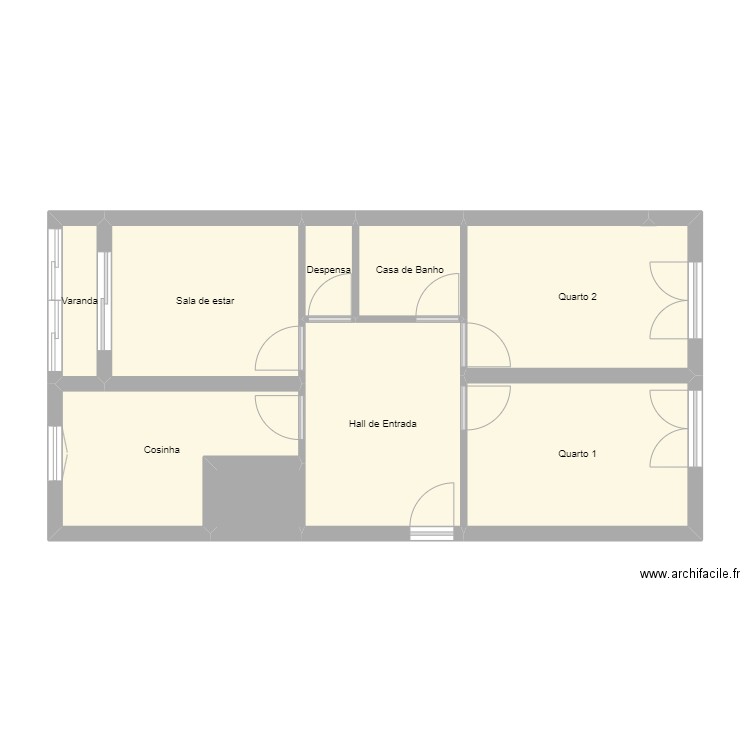 PLANTA APARTAMENTO CUBO. Plan de 9 pièces et 58 m2