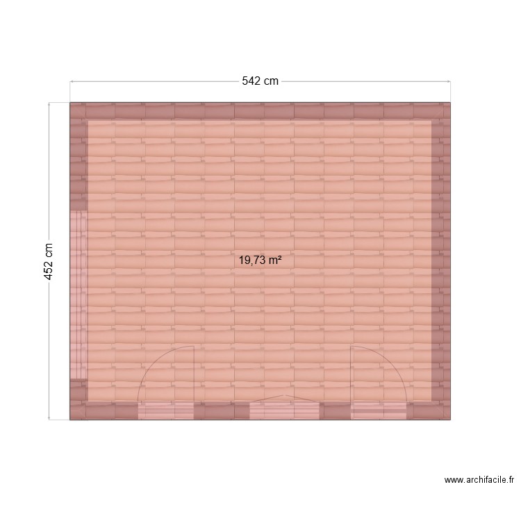 dp6. Plan de 1 pièce et 20 m2