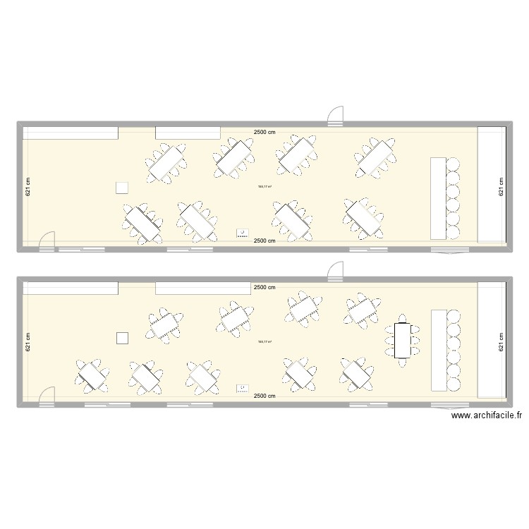 plan. Plan de 2 pièces et 310 m2