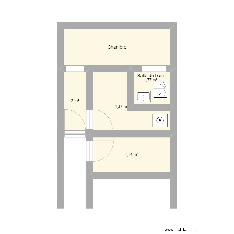 plan 1. Plan de 5 pièces et 18 m2