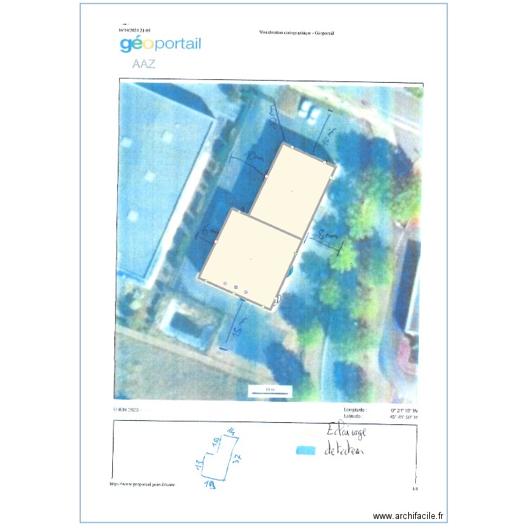 aaz. Plan de 2 pièces et 844 m2