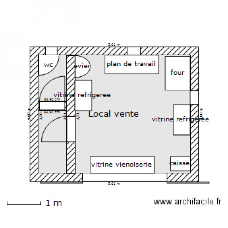 point cho. Plan de 0 pièce et 0 m2