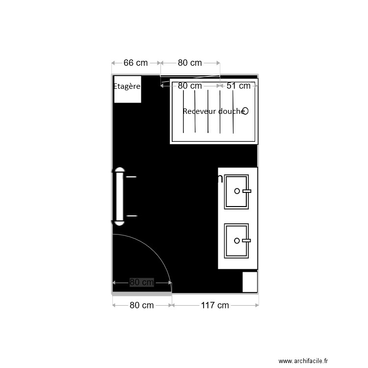 Salle de bain. Plan de 0 pièce et 0 m2