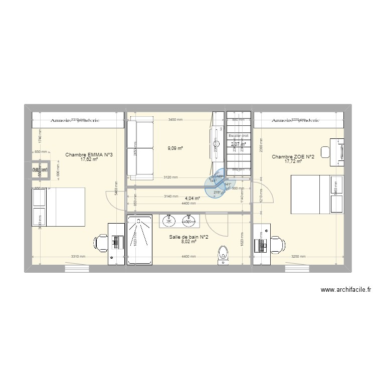 Maison 1er étage Cité Jardin  N°2. Plan de 0 pièce et 0 m2