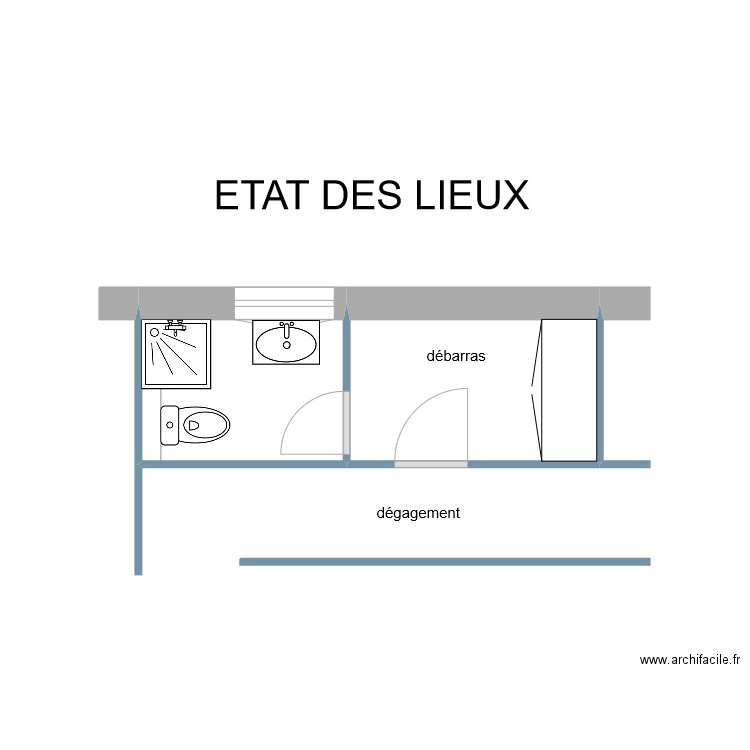 LE_POTIER_EDL. Plan de 2 pièces et 6 m2