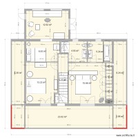 Plan chalet étage avec extention