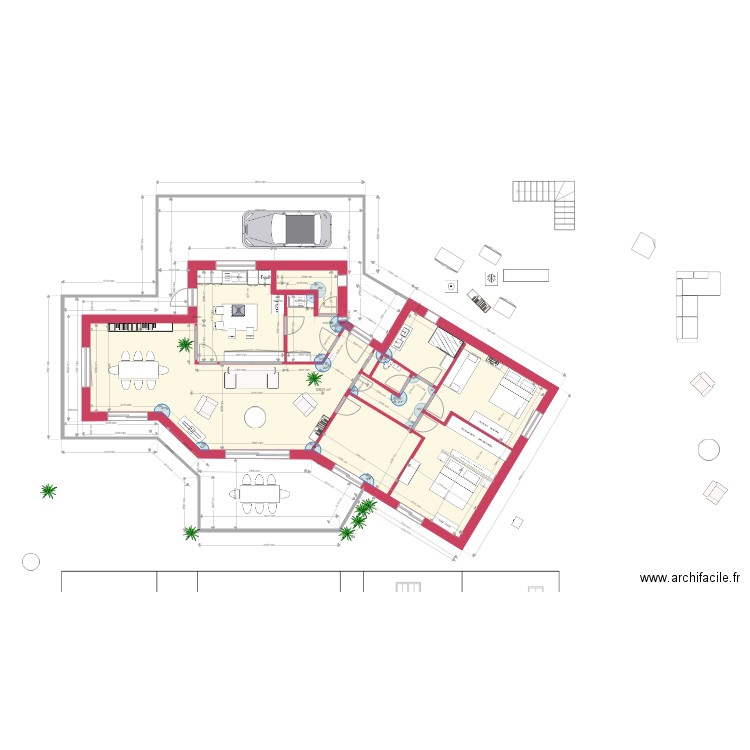 Villa réalisation projet  cuisine 8    02 avril. Plan de 0 pièce et 0 m2