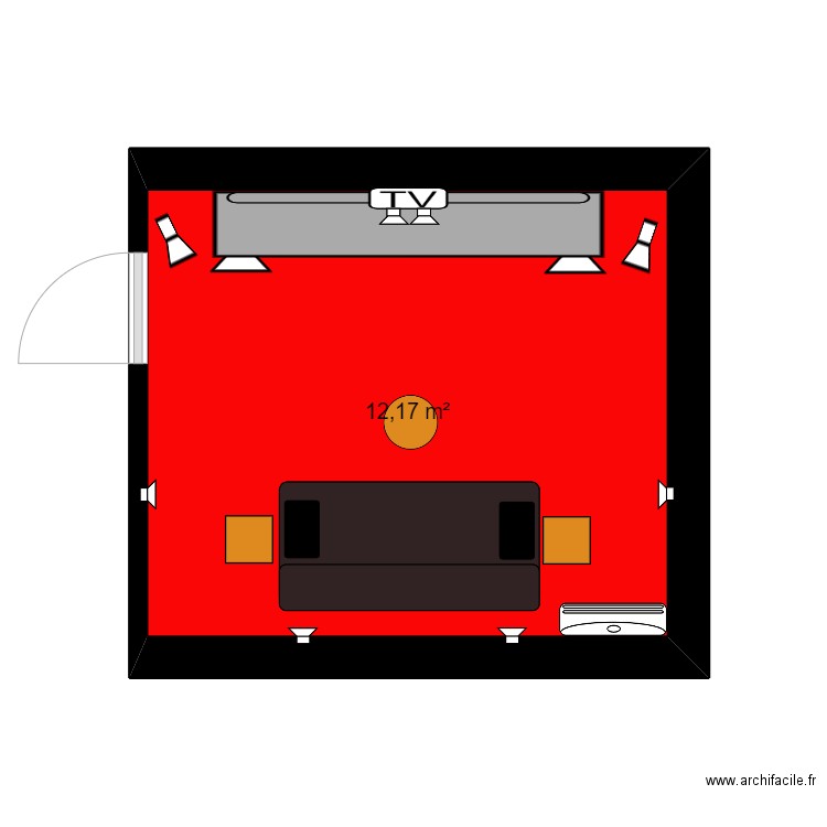 salle ciné. Plan de 0 pièce et 0 m2