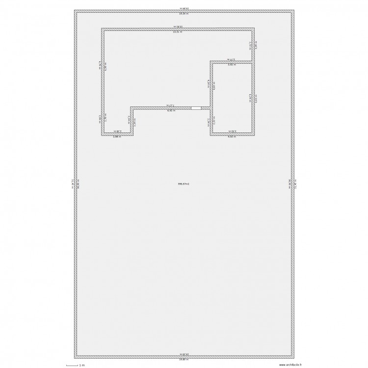 maison rectangulaire 85m2. Plan de 0 pièce et 0 m2