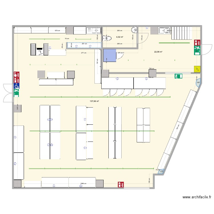 soissons 2. Plan de 3 pièces et 164 m2