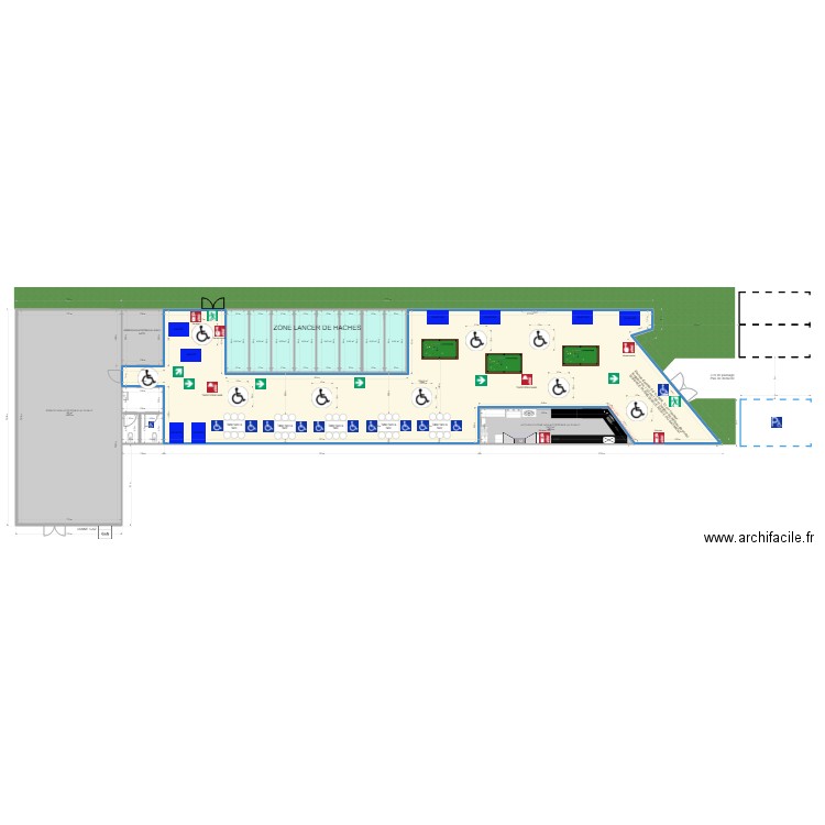 LOCAL BOE APRES TRAVAUX PMR. Plan de 0 pièce et 0 m2