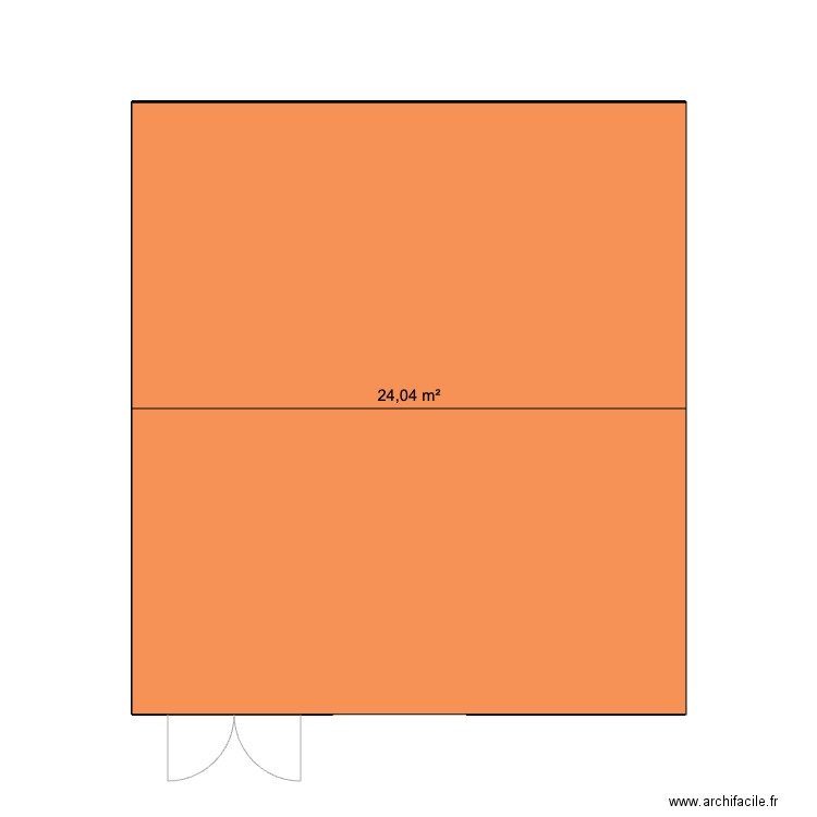 maison hanté. Plan de 1 pièce et 24 m2