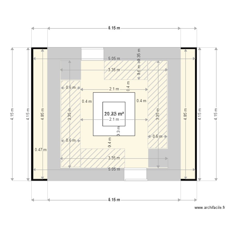 Salon extérieur V60. Plan de 0 pièce et 0 m2