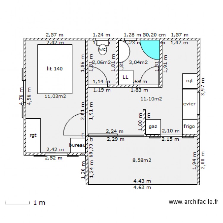 vala. Plan de 0 pièce et 0 m2