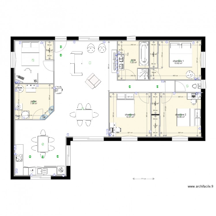 plan cedric et jeff 3 meublé elec. Plan de 0 pièce et 0 m2