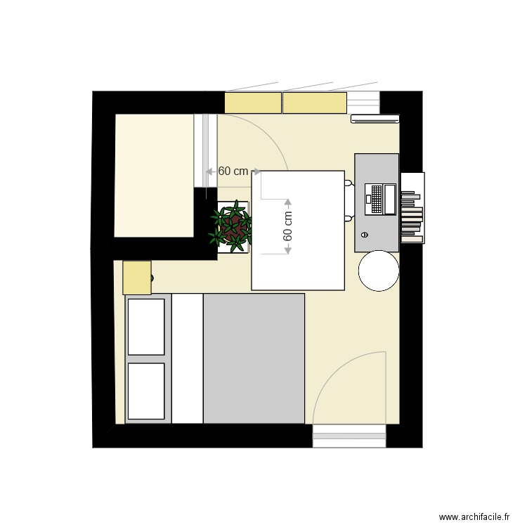 Chambre. Plan de 0 pièce et 0 m2