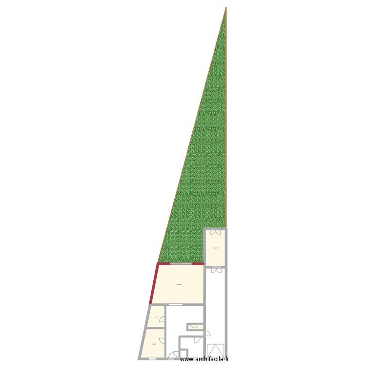 plan de masse . Plan de 5 pièces et 78 m2