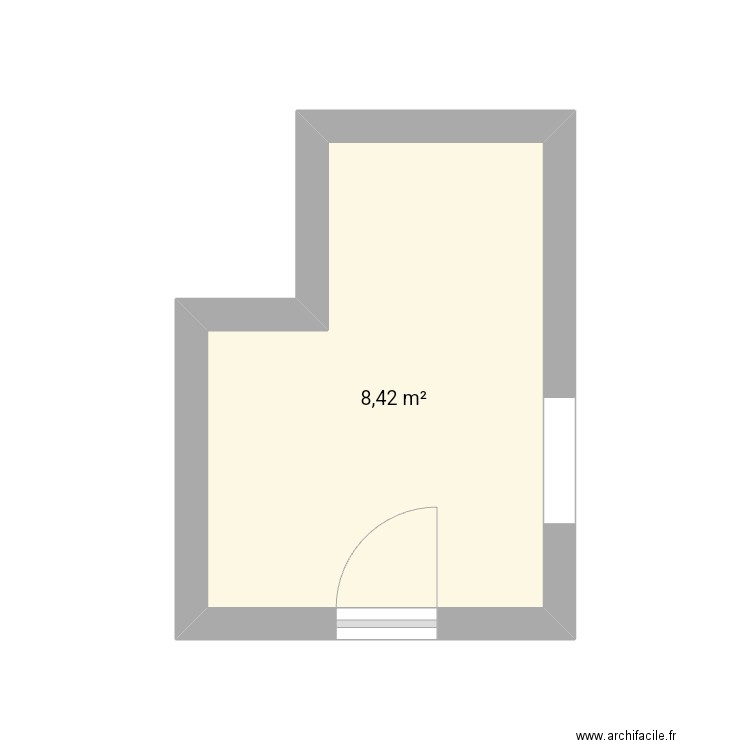 Salle de bain. Plan de 1 pièce et 8 m2