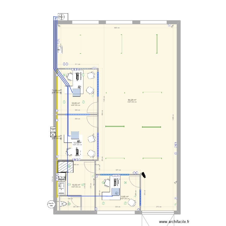 Bureau V8 complet. Plan de 0 pièce et 0 m2