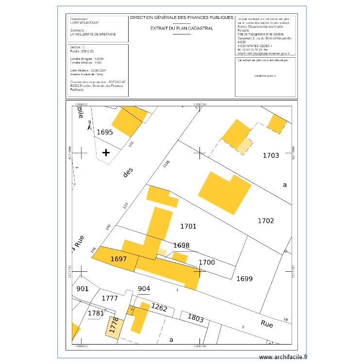 Plan de masse Réno Magy. Plan de 0 pièce et 0 m2