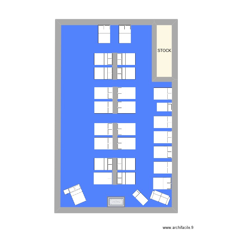 PLAN ROI DU MATELAS. Plan de 2 pièces et 42 m2