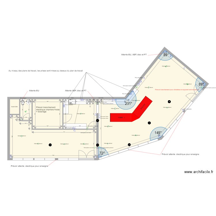 Boucherie Trélazé électricité. Plan de 0 pièce et 0 m2