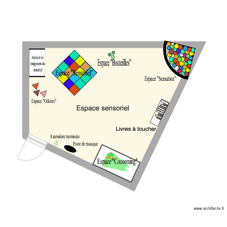 creche. Plan de 0 pièce et 0 m2