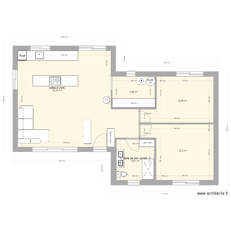 arre fin nouvelle implantation. Plan de 0 pièce et 0 m2