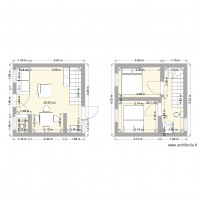 Plan 50m2 en duplex