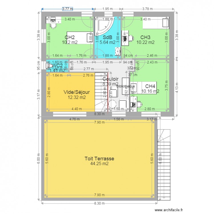 2015 06 04 1er etage 950x750 . Plan de 0 pièce et 0 m2