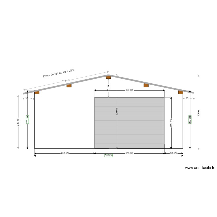 Garage Façade EST. Plan de 0 pièce et 0 m2