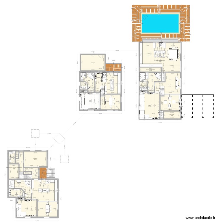 Plan futur 348. Plan de 97 pièces et 1052 m2