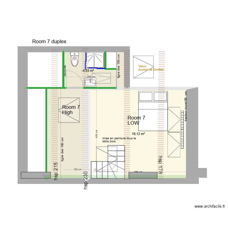 HAP version light. Plan de 35 pièces et 348 m2