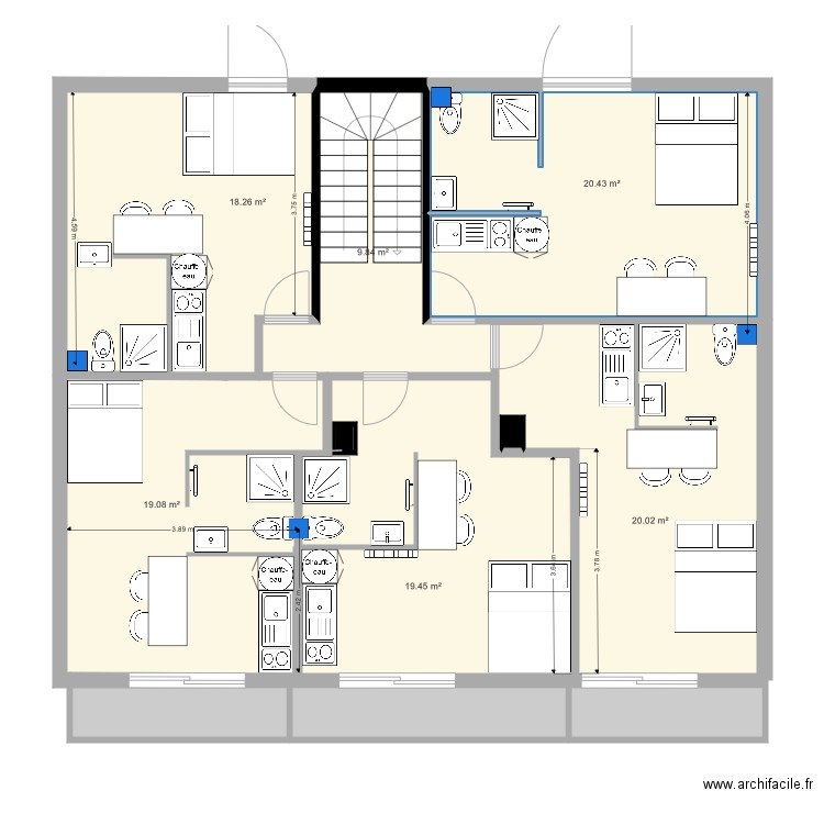 vida 2eme. Plan de 0 pièce et 0 m2