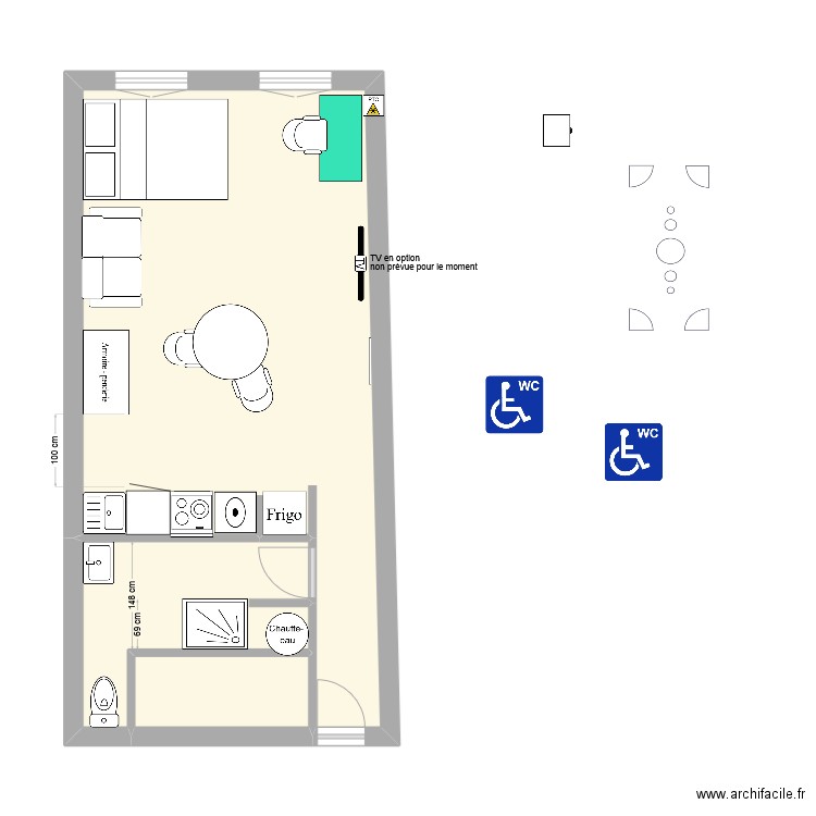 LA seyne centre v2 eco. Plan de 3 pièces et 34 m2