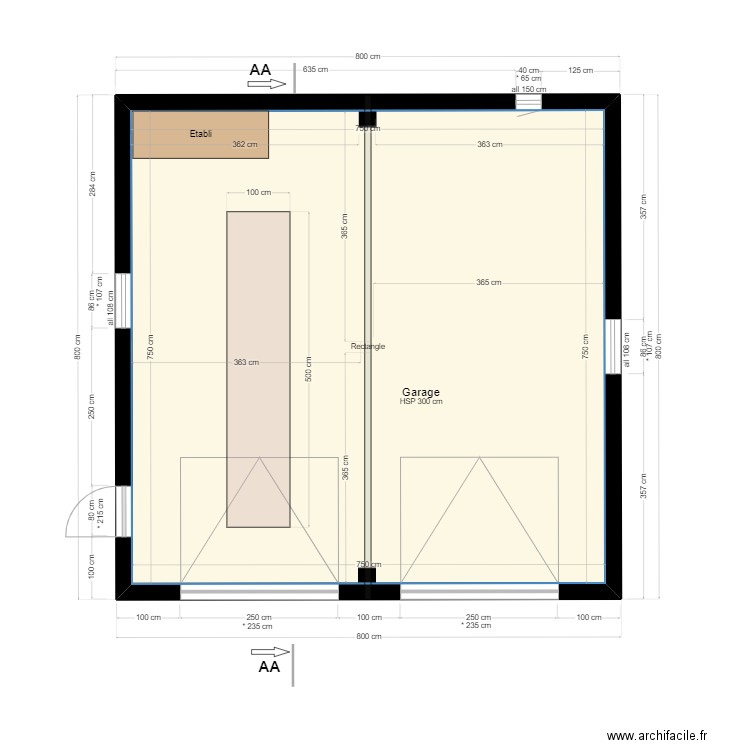 Plan Garage. Plan de 0 pièce et 0 m2