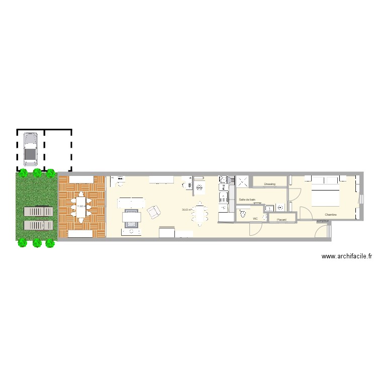 plan appart piscine 2. Plan de 0 pièce et 0 m2