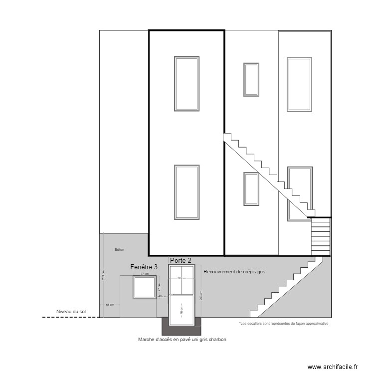 Face arrière apres travaux-bon. Plan de 0 pièce et 0 m2