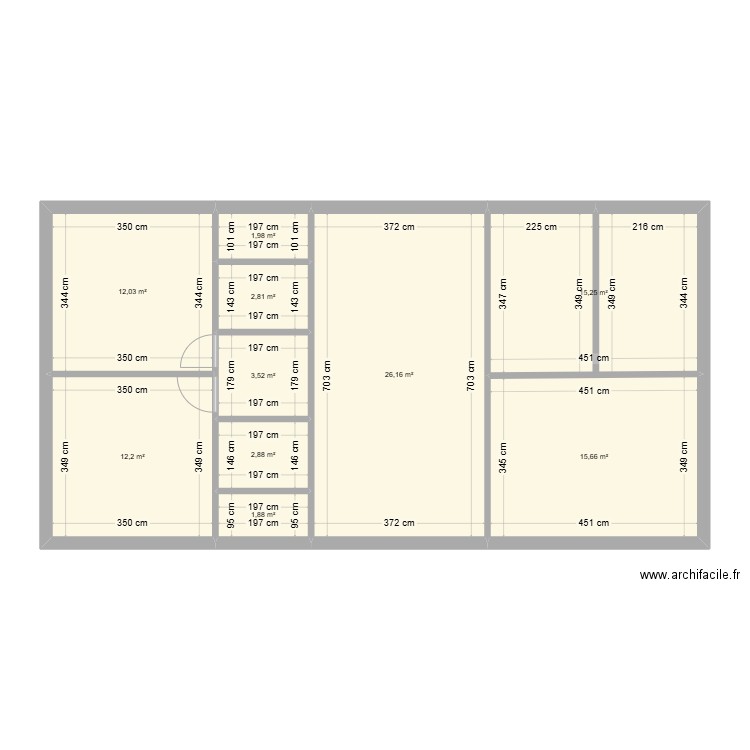 serres mp-fl rectangle etage. Plan de 10 pièces et 94 m2