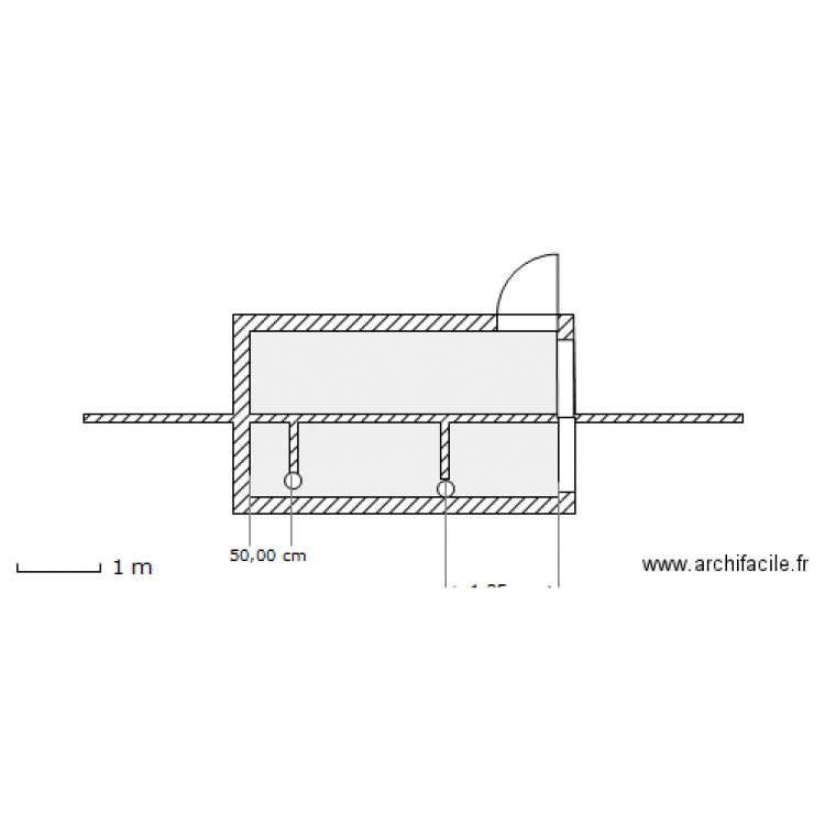 Salle de bain parents assainissement. Plan de 0 pièce et 0 m2