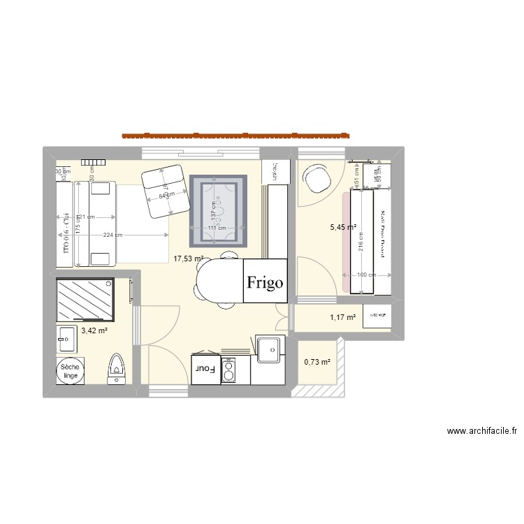 courchevel Aménagé. Plan de 0 pièce et 0 m2